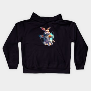 Galaxy Space Rabbit Astronaut Kids Hoodie